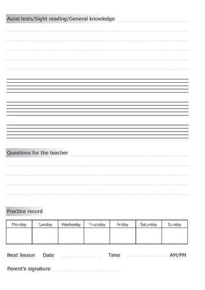 AMEB Music Practice Diary - Azure — view 3