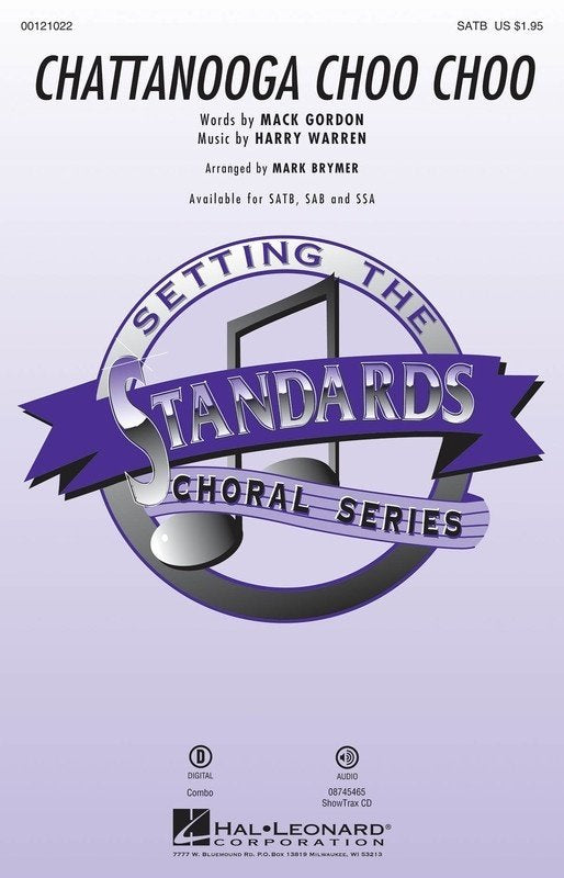 Chattanooga Choo Choo — SSA Choral Score, arr. Mark Brymer (Hal Leonard)