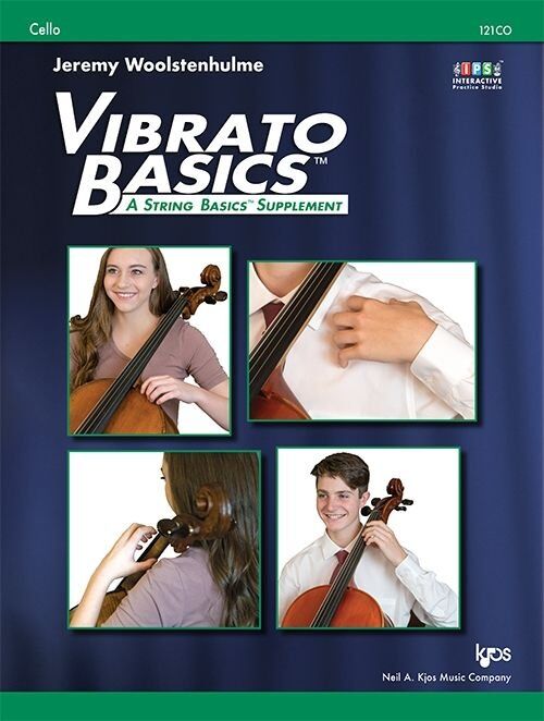 Vibrato Basics Cello by Jeremy Woolstenhulme - 48 Pages, Kjos Music Company, Ideal for String Classrooms and Students