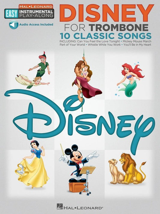 Disney for Trombone — Easy Instrumental Play-Along, Book/Online Audio (Hal Leonard)