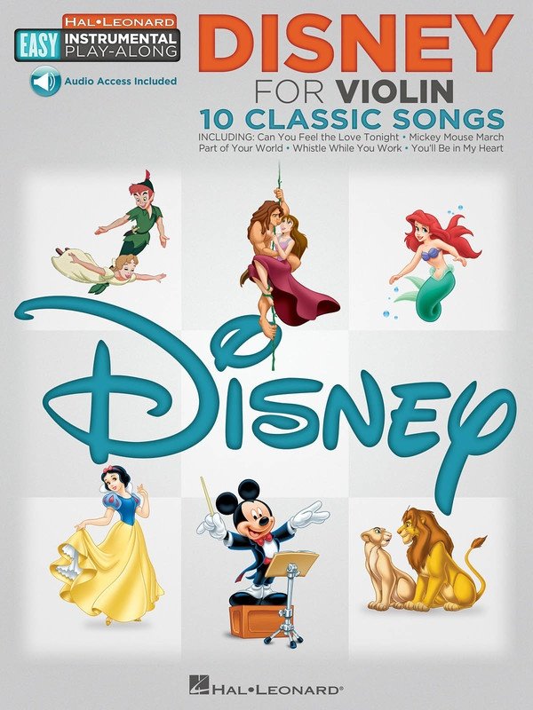 Disney for Violin — Easy Instrumental Play-Along, Book/Online Audio (Hal Leonard)