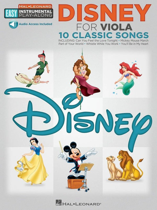 Disney for Viola — Easy Instrumental Play-Along, Book/Online Audio (Hal Leonard)
