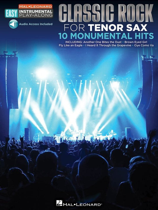 Classic Rock for Tenor Sax — Easy Instrumental Play-Along (Hal Leonard)
