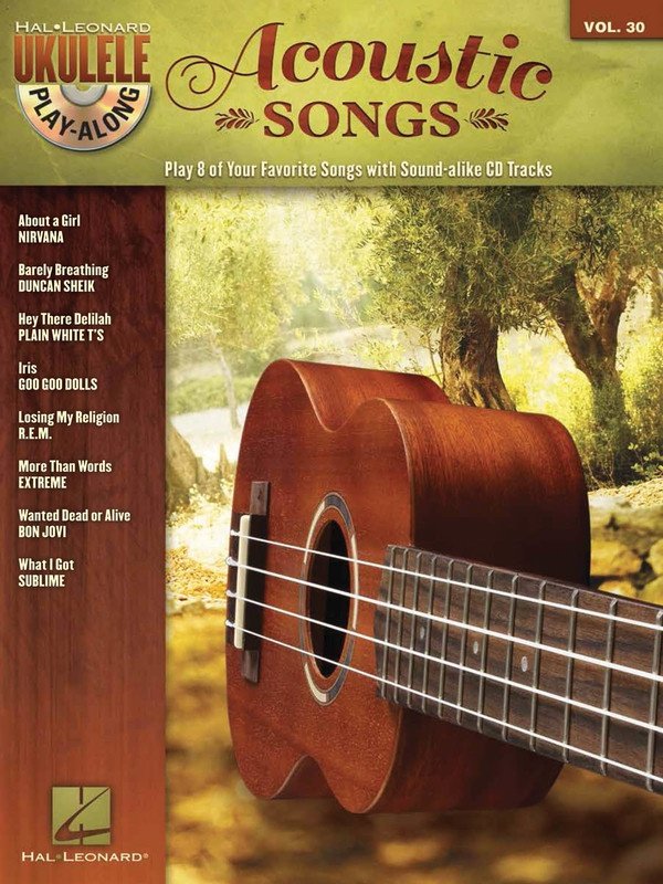 Acoustic Songs — Ukulele Play-Along Vol. 30, Book/CD (Hal Leonard)