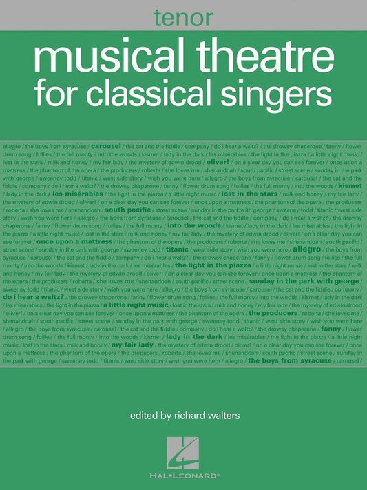 Musical Theatre for Classical Singers — Tenor (Hal Leonard)
