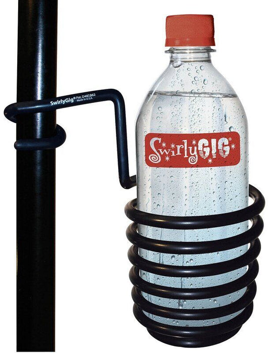 SwirlyGig II Black Drink Holder for Music Stands and Lawn Chairs