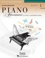 Accelerated Piano Adventures Sightreading Book 1 by Faber Piano Adventures, 96 Pages, Suitable for Older Beginners
