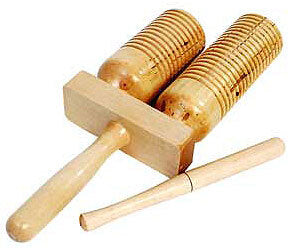 OneTribe Small Wood Guiro and Tone Block Double