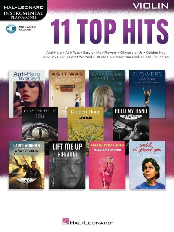 11 Top Hits for Violin Play-Along Book