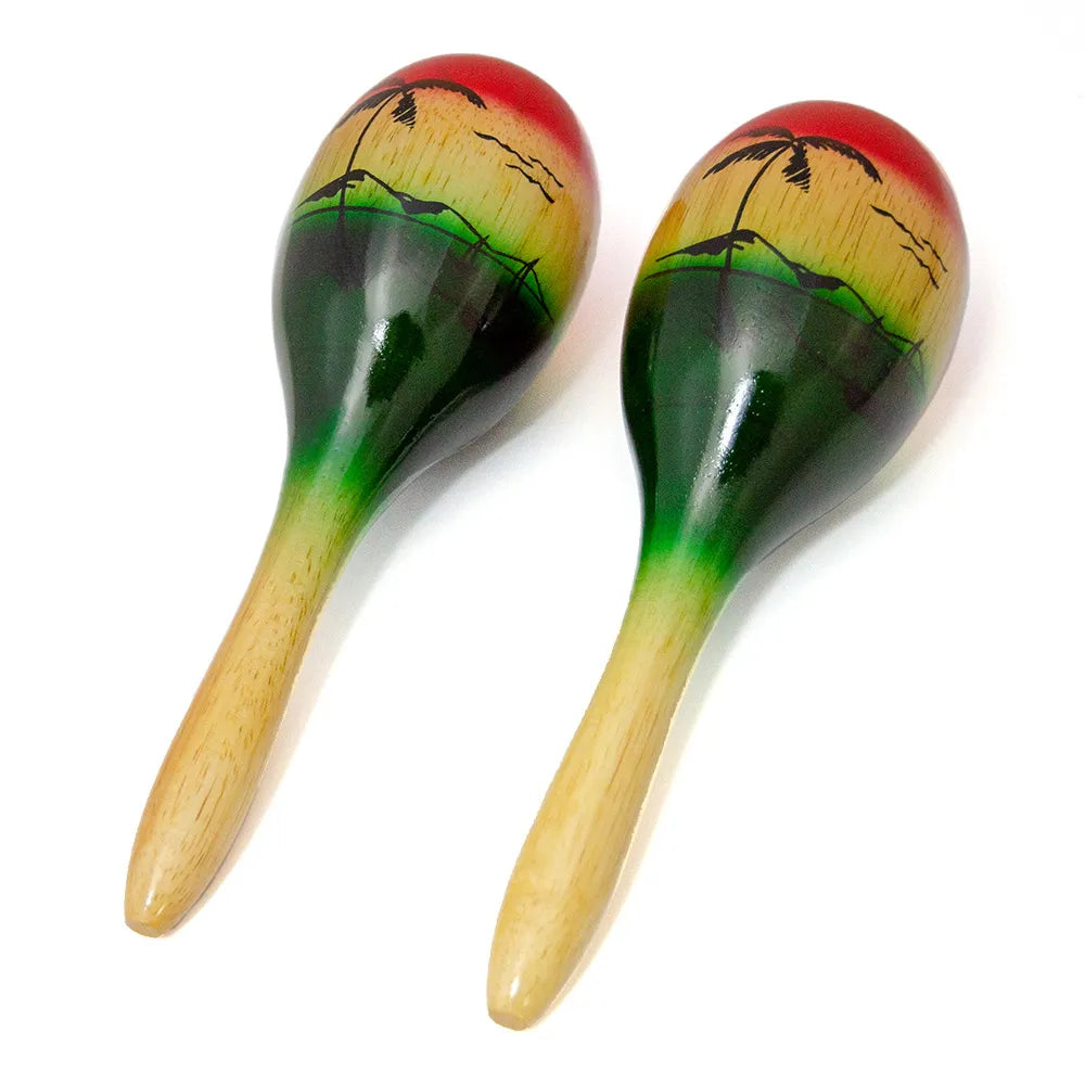 Wooden Tropical Maraca Set 80mm Width