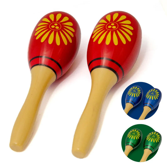 Professional Quality Assorted Patterned Plastic Maracas Set