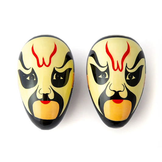 Deluxe Chinese Opera Face Egg Shaker - White B