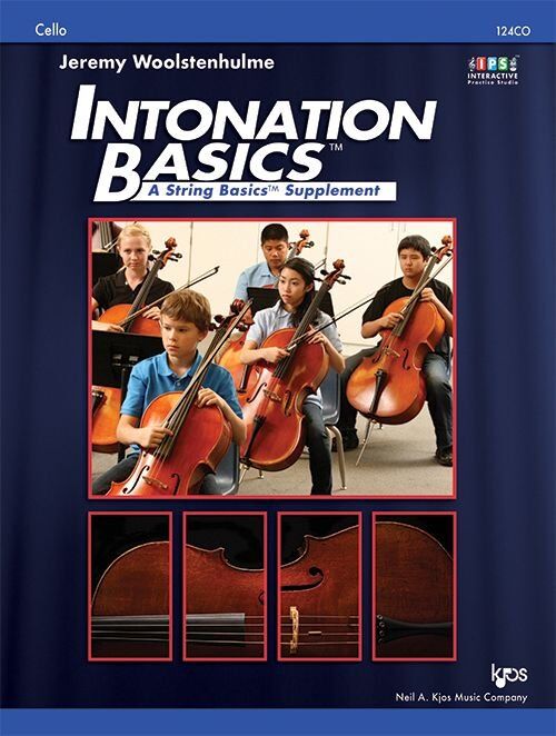 Intonation Basics Cello by Jeremy Woolstenhulme - 48 Pages, Kjos Music Company, Includes 20 Instructional Videos, Suitable for 1st Year and Beyond