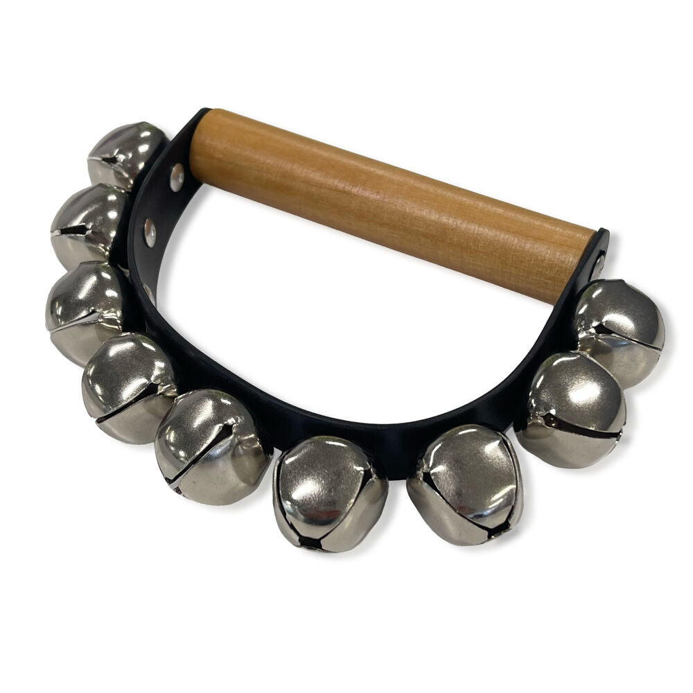 OneTribe Sleigh Bells - 9 Bells with Wooden Hand Grip