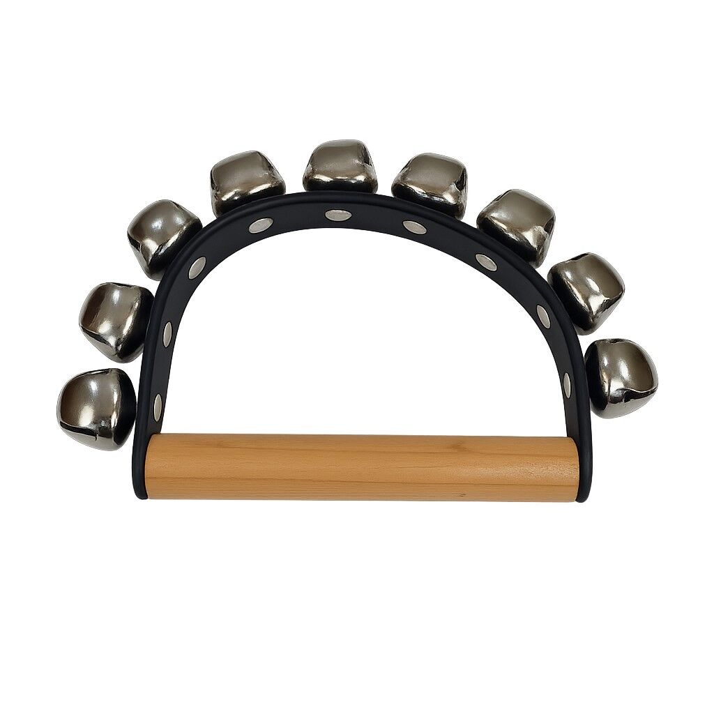OneTribe Sleigh Bells - 9 Bells with Wooden Hand Grip — view 3