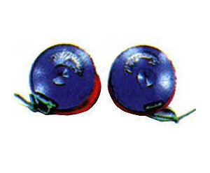 OneTribe Wooden Hand Castanets - Red/Blue