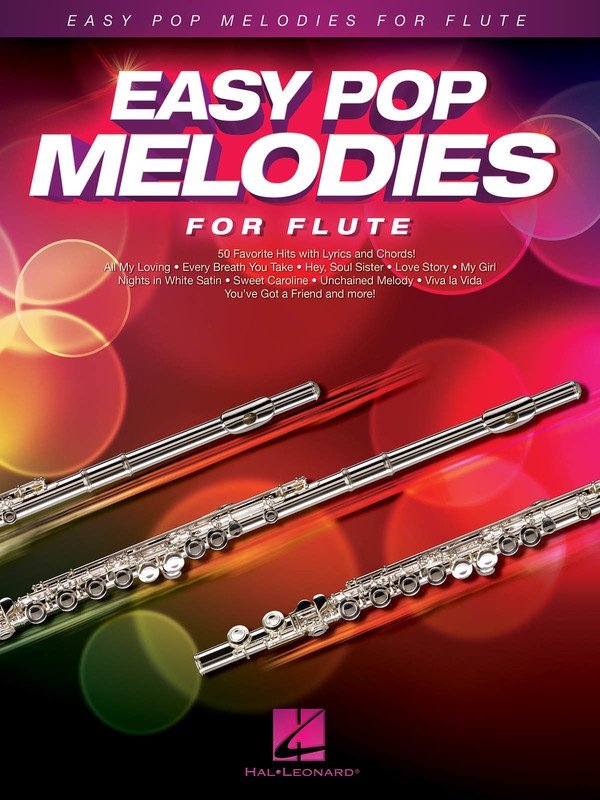 Easy Pop Melodies for Flute - 50 Arrangements with Lyrics and Chord Symbols, 64 Pages, Hal Leonard