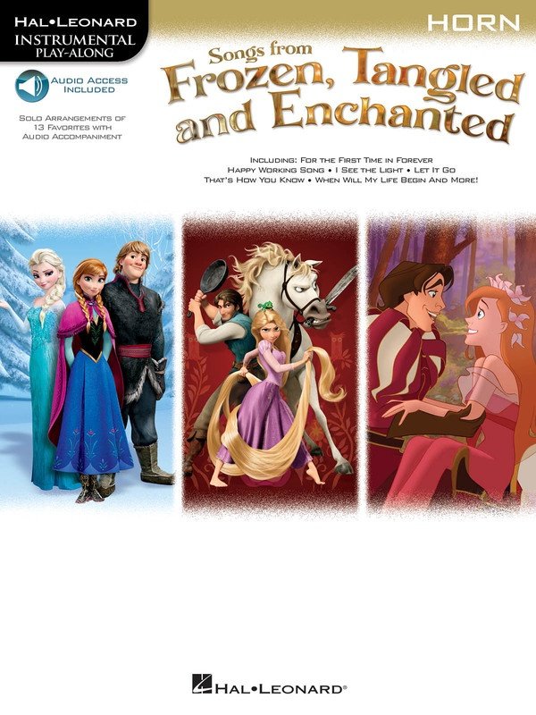 Songs from Frozen, Tangled & Enchanted — French Horn Solo, Book/Online Audio (Hal Leonard)