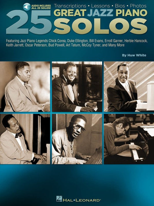 25 Great Jazz Piano Solos — Book/Online Audio (Hal Leonard)