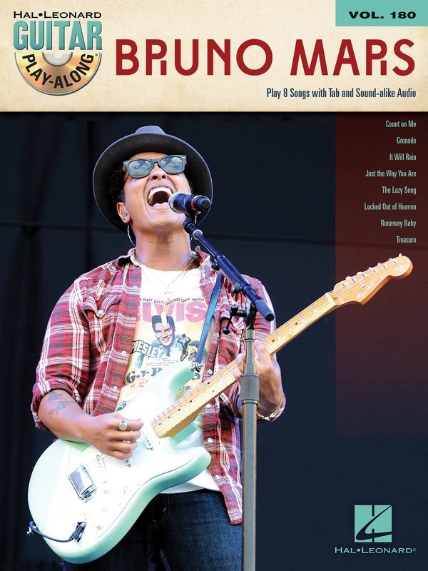 Bruno Mars — Guitar Play-Along Vol. 180, Book/Online Audio (Hal Leonard)