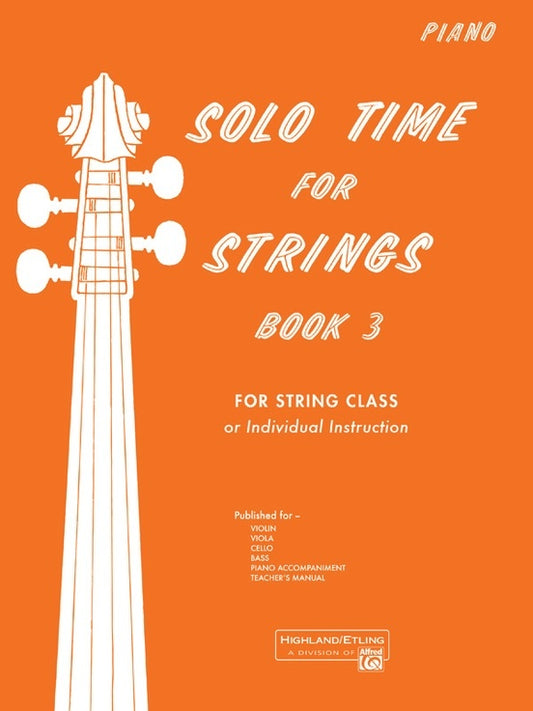 Solo Time for Strings Book 3 - Piano Accompaniment Sheet Music