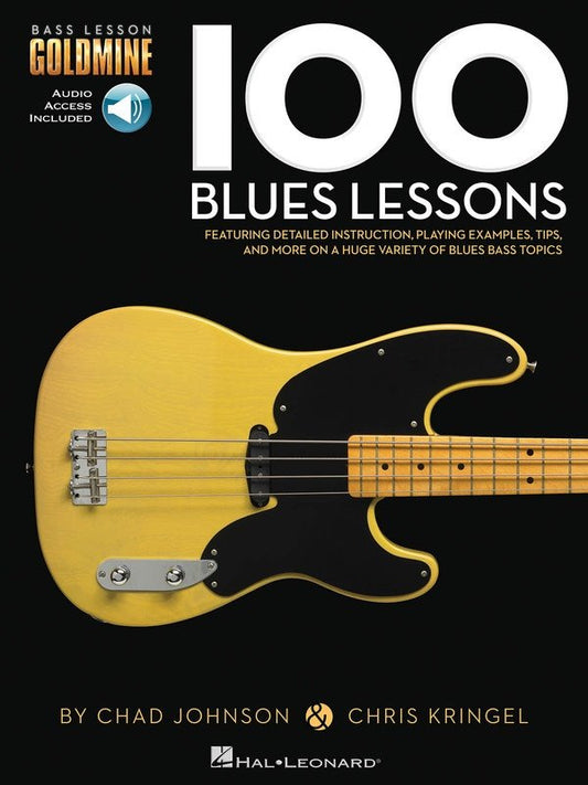 100 Blues Lessons — Bass Guitar Goldmine Series, Book/Online Audio (Hal Leonard)
