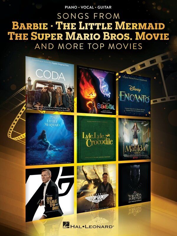 Songs from Barbie, Little Mermaid, Super Mario Bros & More - Piano, Vocal & Guitar Songbook by Hal Leonard, 112 Pages