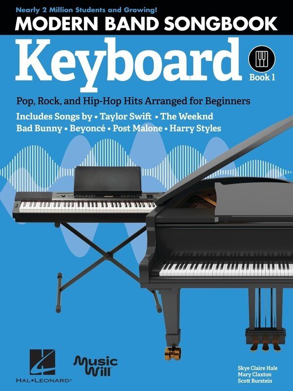 Modern Band Method Keyboard Songbook 1 - 48 Pages, Includes 23 Songs, Lyrics, Chords, Notation, Tips for Improvisation