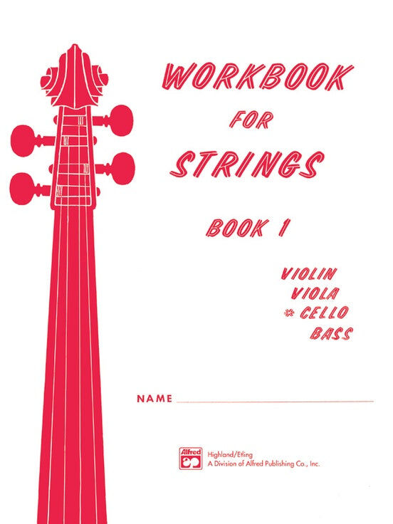Workbook for Strings Book 1 - Cello Sheet Music and Method Book
