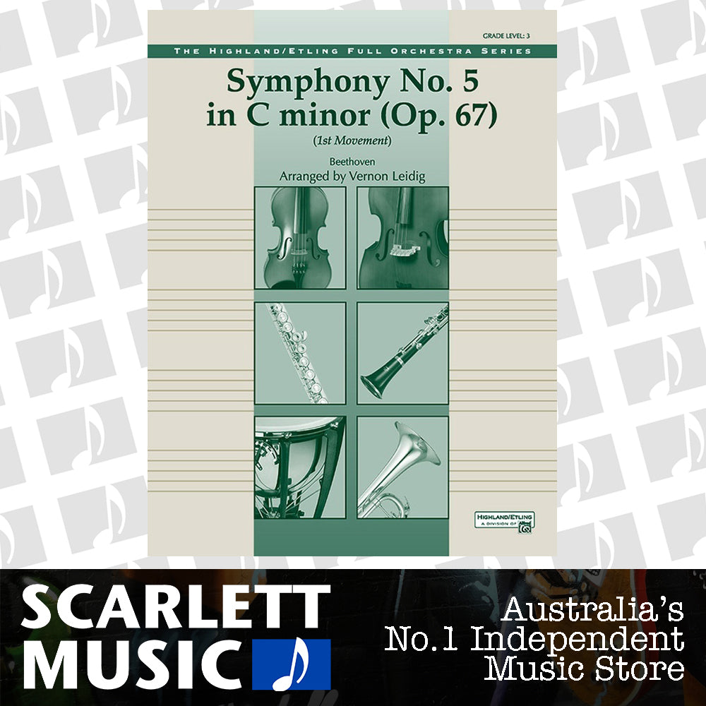 Beethoven's Symphony No 5 1st Movement Full Orchestra Sheet Music Grade 3 — view 2