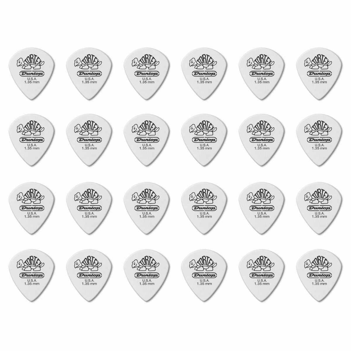 24 x Jim Dunlop Tortex Jazz 3 White 1.35mm Guitar Picks III 478R