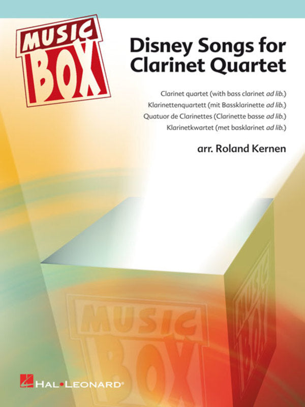 Disney Songs For Clarinet Quartet Score/Parts