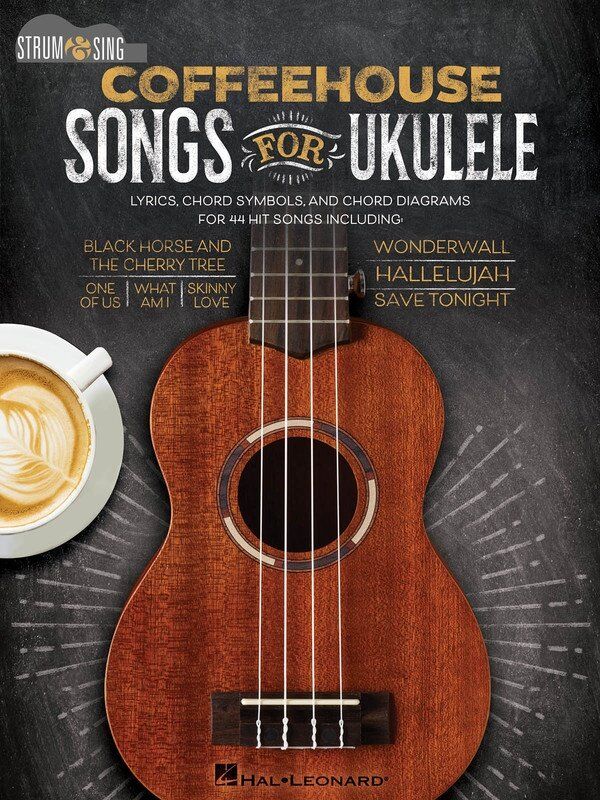 Coffeehouse Songs for Ukulele - Lyrics & Chords Songbook, 128 Pages, Hal Leonard, Strum & Sing Series, Includes 44 Hit Songs