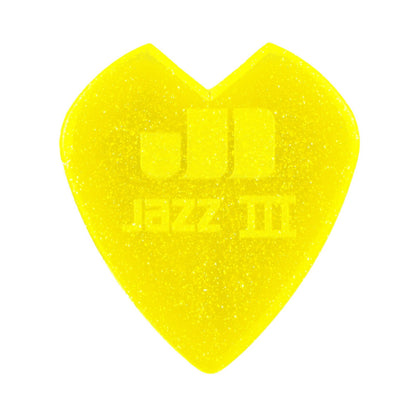 JIM DUNLOP Yellow Glitter Kirk Hammett Custom Jazz III Guitar Pick. — view 2