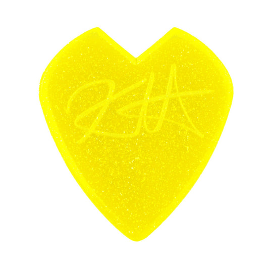 JIM DUNLOP Yellow Glitter Kirk Hammett Custom Jazz III Guitar Pick.