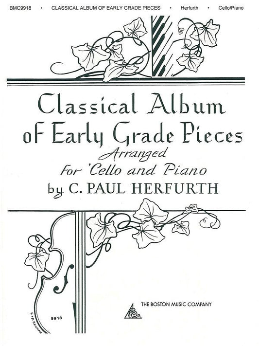 Classical Album Of Early Grade Pieces Cello/Piano (Boston Music)