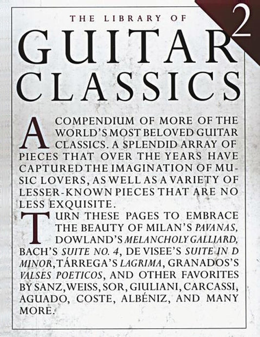 Library Of Guitar Classics Book 2 (Spiral Bound Book)
