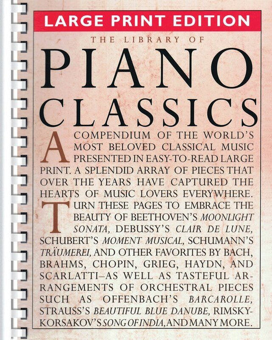 Library of Piano Classics - Large Print Edition