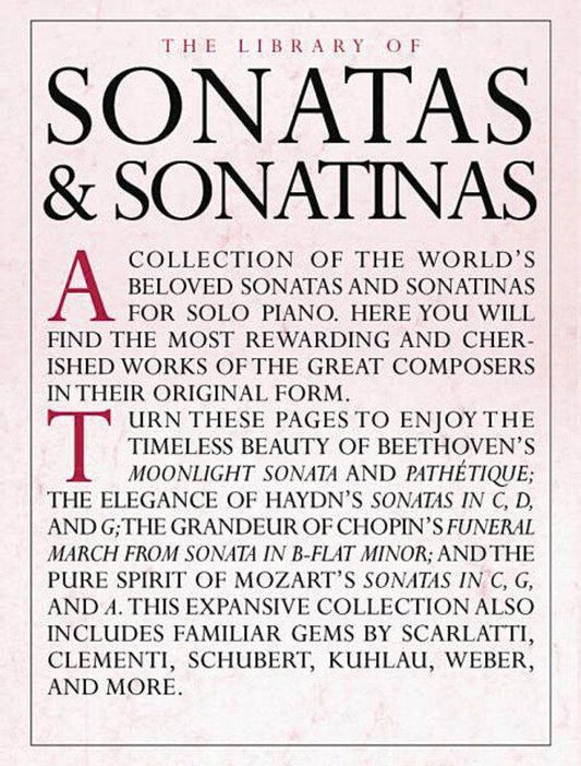 Library of Sonatas & Sonatinas for Piano Solo - 240 Pages - Music Sales America