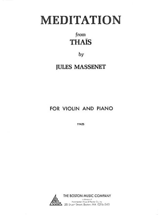 Massenet - Meditation From Thais Violin/Piano (Softcover Book)