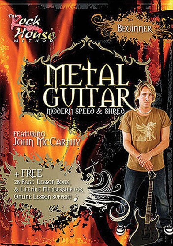 Metal Guitar Beginner DVD by John McCarthy - Rock House, 32 Pages, Guitar Solo Format, Learn Heavy Metal Techniques and Skills