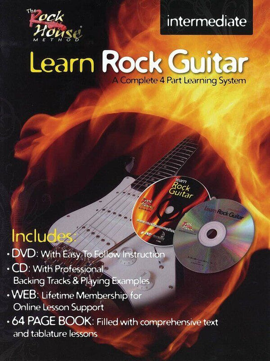 Learn Rock Guitar Intermediate BK/CD/DVD by Rock House