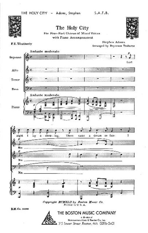 The Holy City SATB