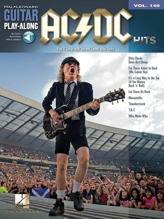 AC/DC Hits Guitar Play-Along V149 with TAB, Lyrics & Chords - 72 Pages