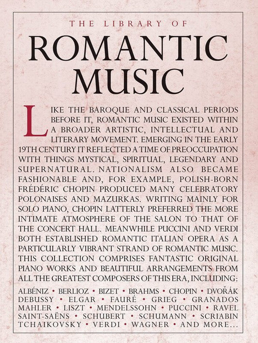 The Library Of Romantic Music (Music Sales America)