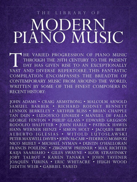 The Library of Modern Piano Music - Piano Solo Collection, 352 Pages, Includes Works by Stravinsky, Glass, Einaudi and More