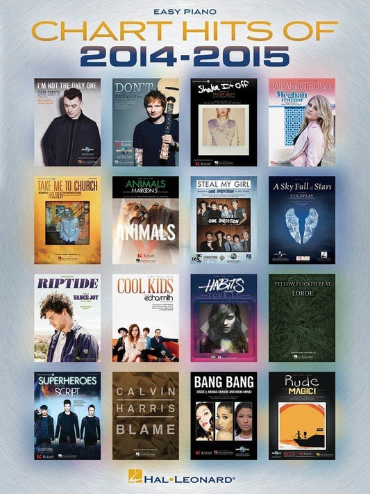 Chart Hits of 2014–2015 — Easy Piano with Lyrics (Hal Leonard)