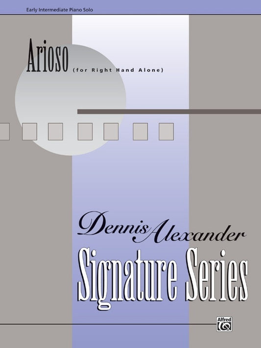 Arioso for Right Hand Alone Piano Sheet Music