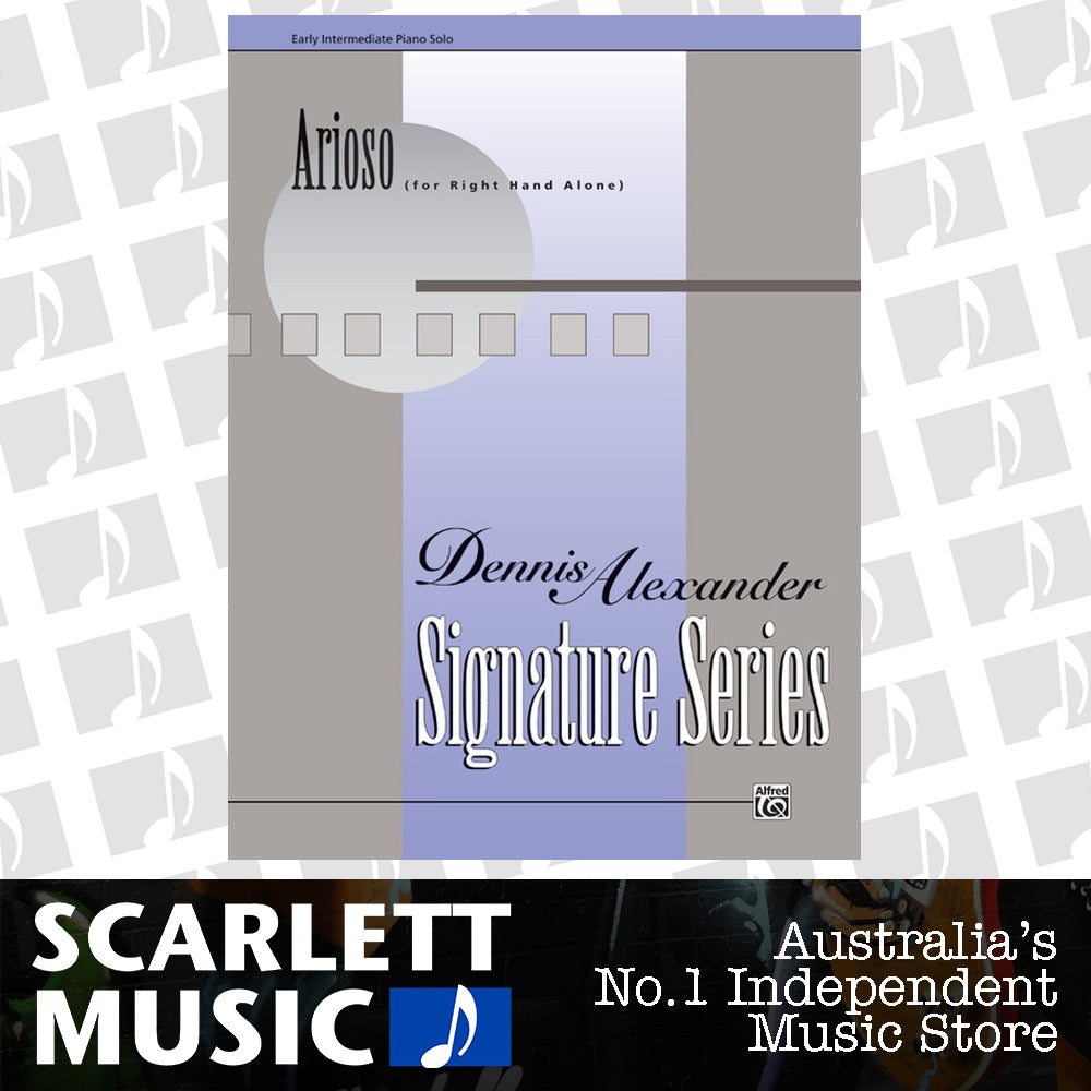Arioso for Right Hand Alone Piano Sheet Music — view 2