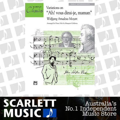 Variations on Ah Vous Dirai-je, Women Arranged by Goldstone - Piano Sheet Music — view 2